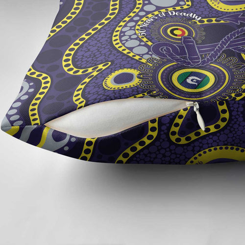 Dockers NAIDOC Week 2026 Personalised Pillow Cover 50 Years of Deadly Aboriginal Art