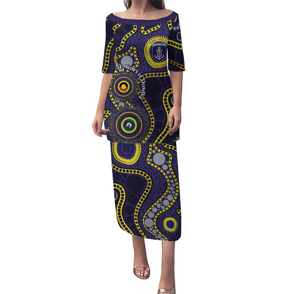 Dockers NAIDOC Week 2026 Personalised Puletasi 50 Years of Deadly Aboriginal Art