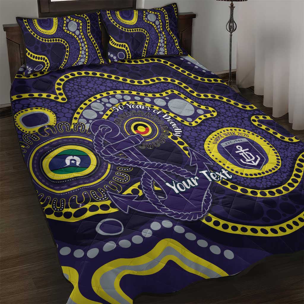 Dockers NAIDOC Week 2026 Personalised Quilt Bed Set 50 Years of Deadly Aboriginal Art