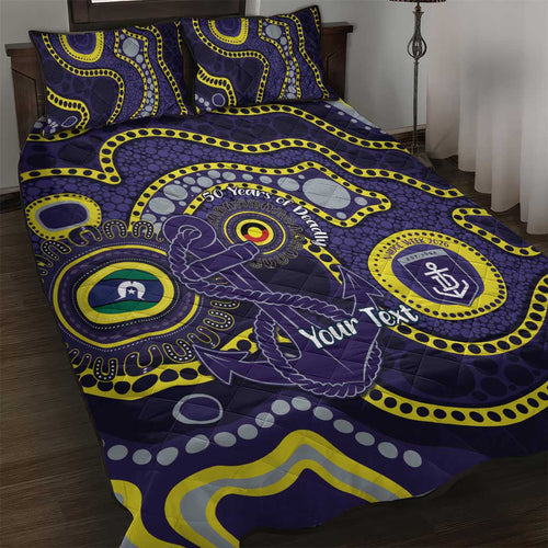 Dockers NAIDOC Week 2026 Personalised Quilt Bed Set 50 Years of Deadly Aboriginal Art