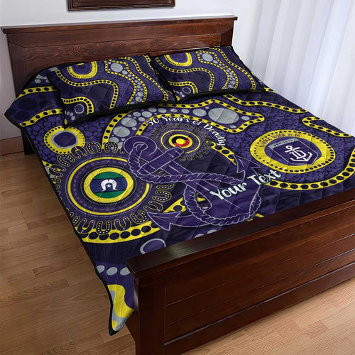 Dockers NAIDOC Week 2026 Personalised Quilt Bed Set 50 Years of Deadly Aboriginal Art