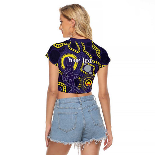 Dockers NAIDOC Week 2026 Personalised Raglan Cropped T Shirt 50 Years of Deadly Aboriginal Art