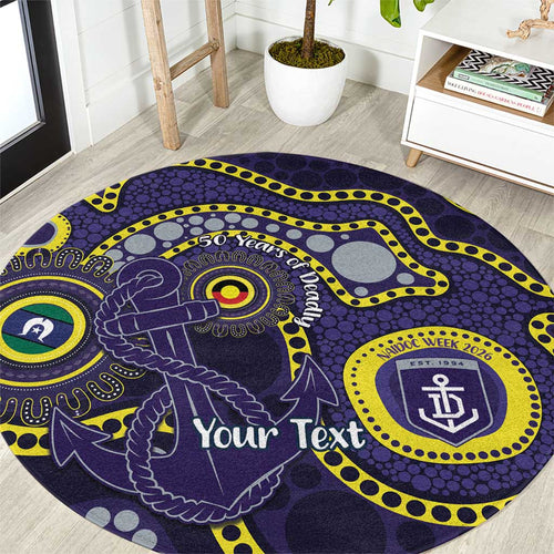 Dockers NAIDOC Week 2026 Personalised Round Carpet 50 Years of Deadly Aboriginal Art