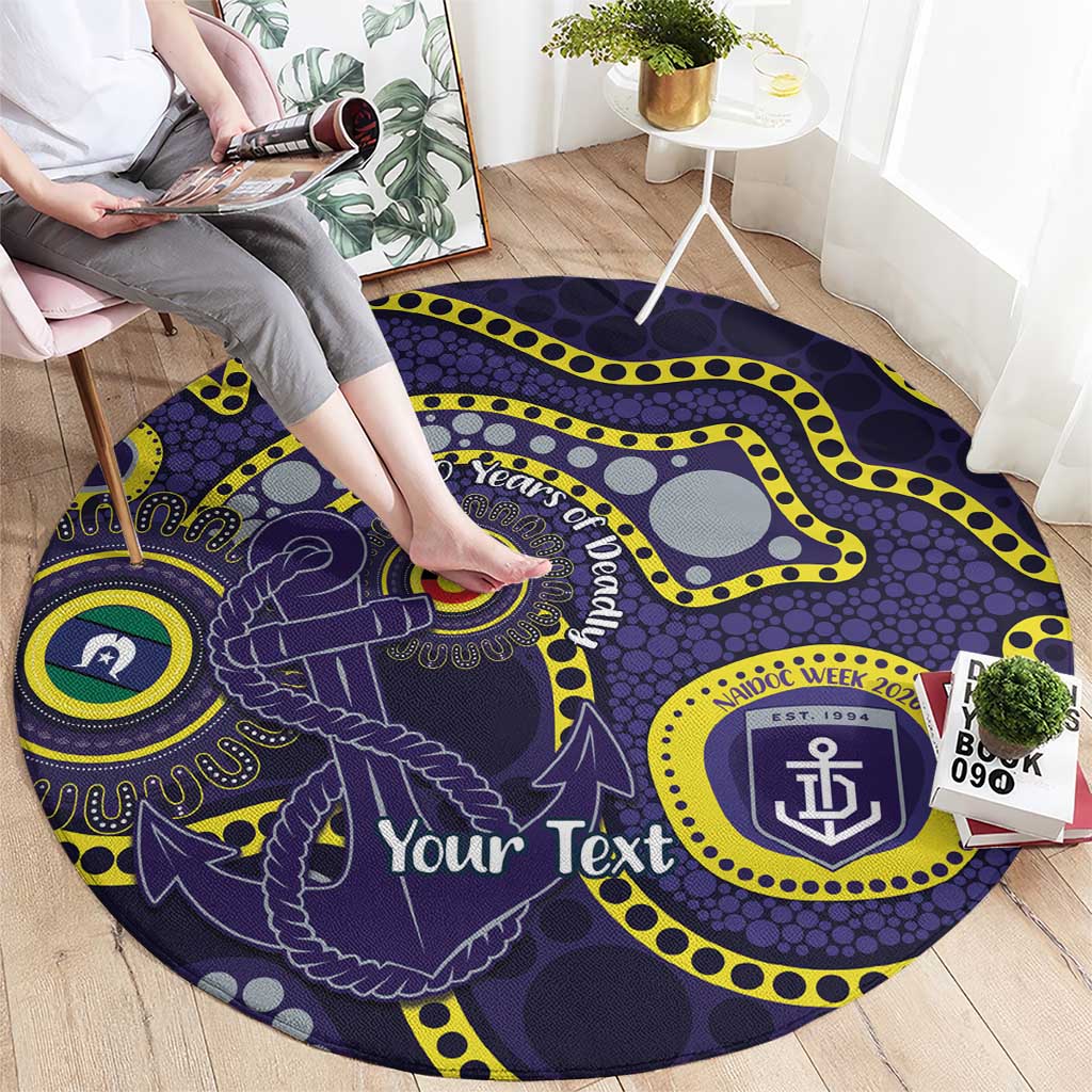 Dockers NAIDOC Week 2026 Personalised Round Carpet 50 Years of Deadly Aboriginal Art