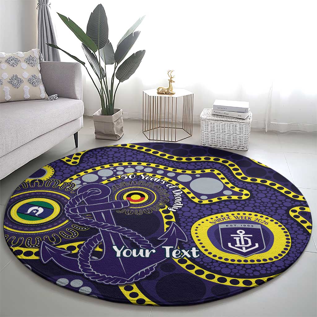 Dockers NAIDOC Week 2026 Personalised Round Carpet 50 Years of Deadly Aboriginal Art