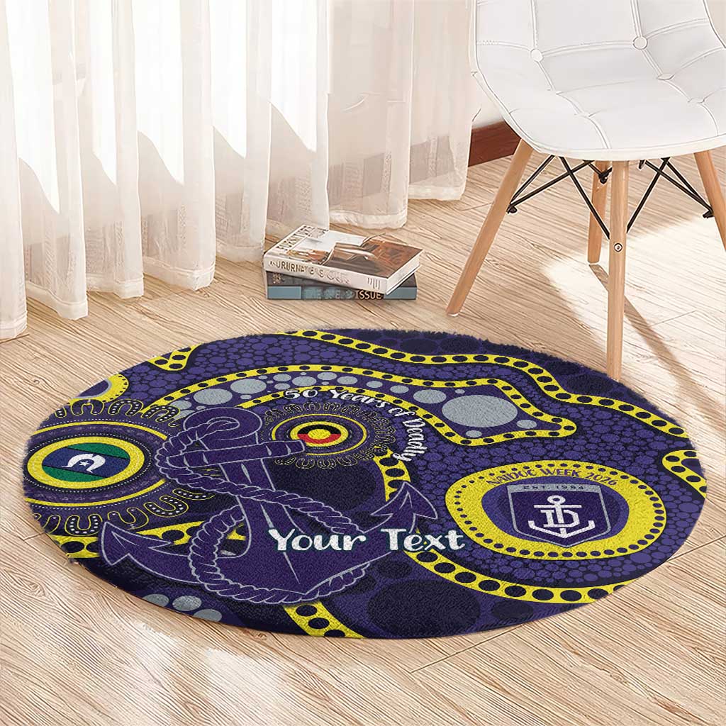 Dockers NAIDOC Week 2026 Personalised Round Carpet 50 Years of Deadly Aboriginal Art