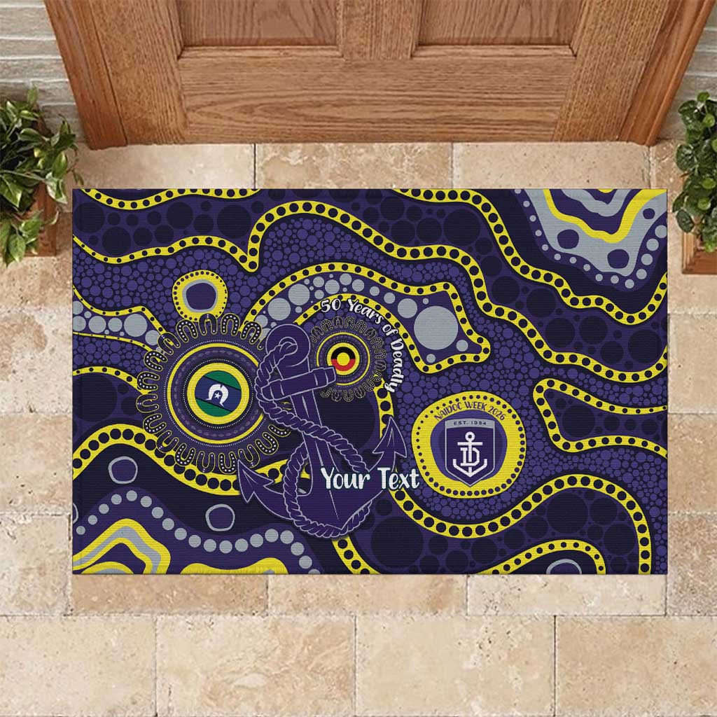 Dockers NAIDOC Week 2026 Personalised Rubber Doormat 50 Years of Deadly Aboriginal Art