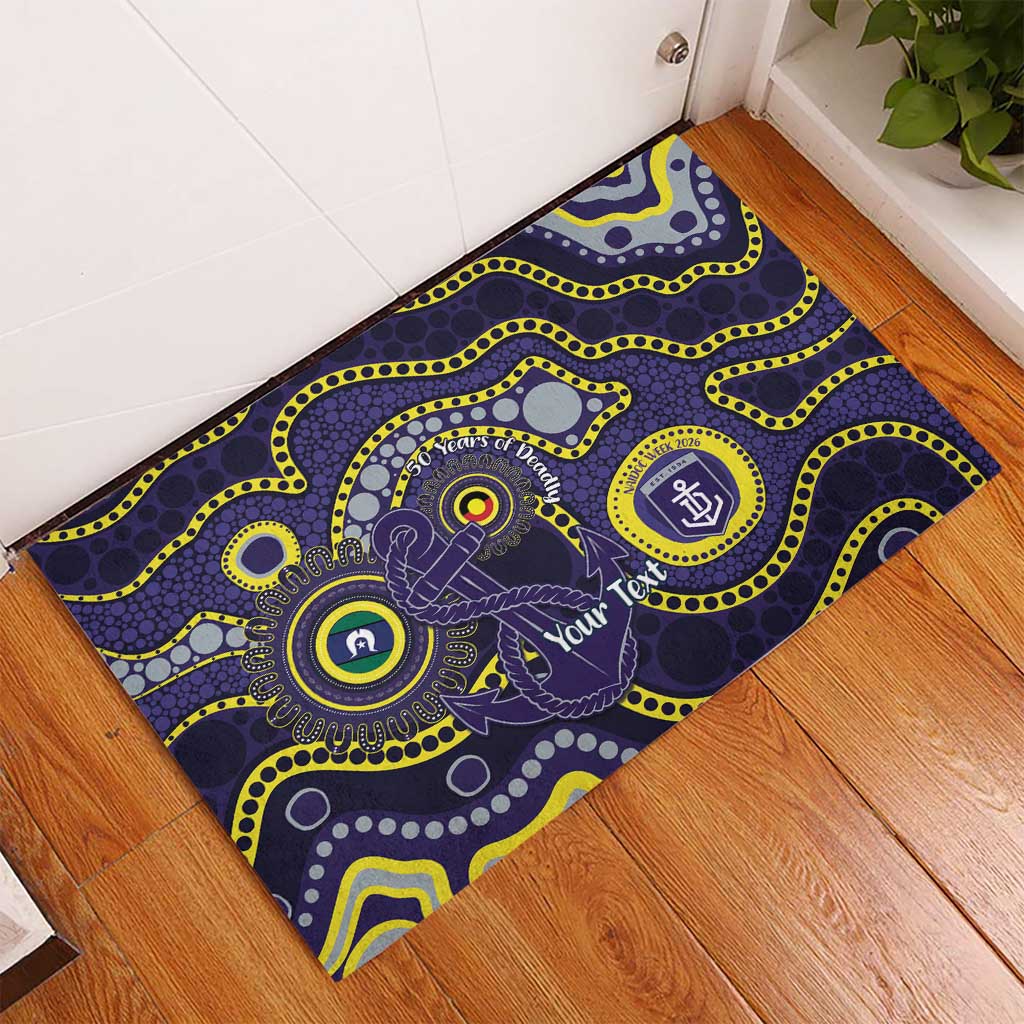 Dockers NAIDOC Week 2026 Personalised Rubber Doormat 50 Years of Deadly Aboriginal Art