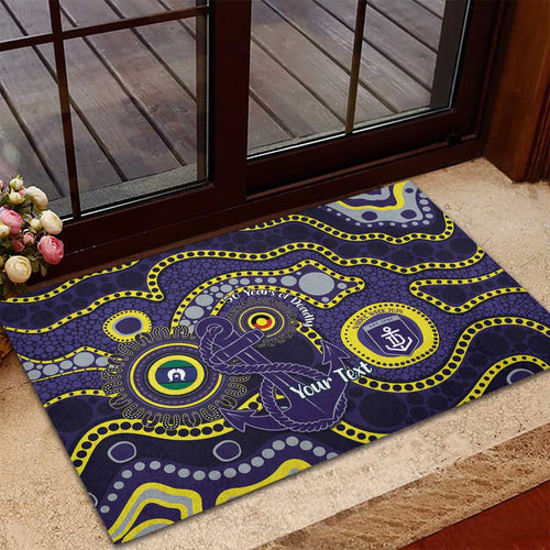 Dockers NAIDOC Week 2026 Personalised Rubber Doormat 50 Years of Deadly Aboriginal Art