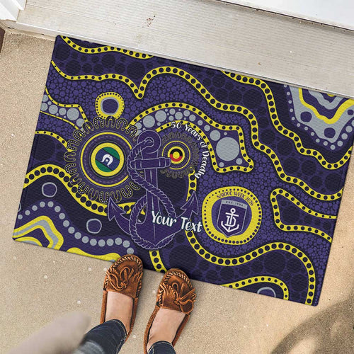 Dockers NAIDOC Week 2026 Personalised Rubber Doormat 50 Years of Deadly Aboriginal Art