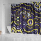 Dockers NAIDOC Week 2026 Personalised Shower Curtain 50 Years of Deadly Aboriginal Art