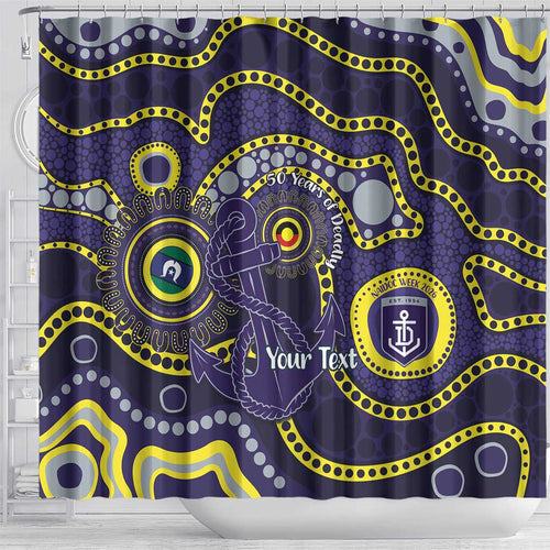 Dockers NAIDOC Week 2026 Personalised Shower Curtain 50 Years of Deadly Aboriginal Art