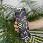 Dockers NAIDOC Week 2026 Personalised Skinny Tumbler 50 Years of Deadly Aboriginal Art
