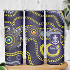 Dockers NAIDOC Week 2026 Personalised Skinny Tumbler 50 Years of Deadly Aboriginal Art