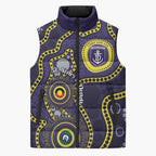 Dockers NAIDOC Week 2026 Personalised Sleeveless Puffer Jacket 50 Years of Deadly Aboriginal Art