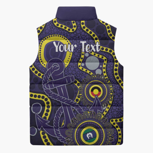Dockers NAIDOC Week 2026 Personalised Sleeveless Puffer Jacket 50 Years of Deadly Aboriginal Art