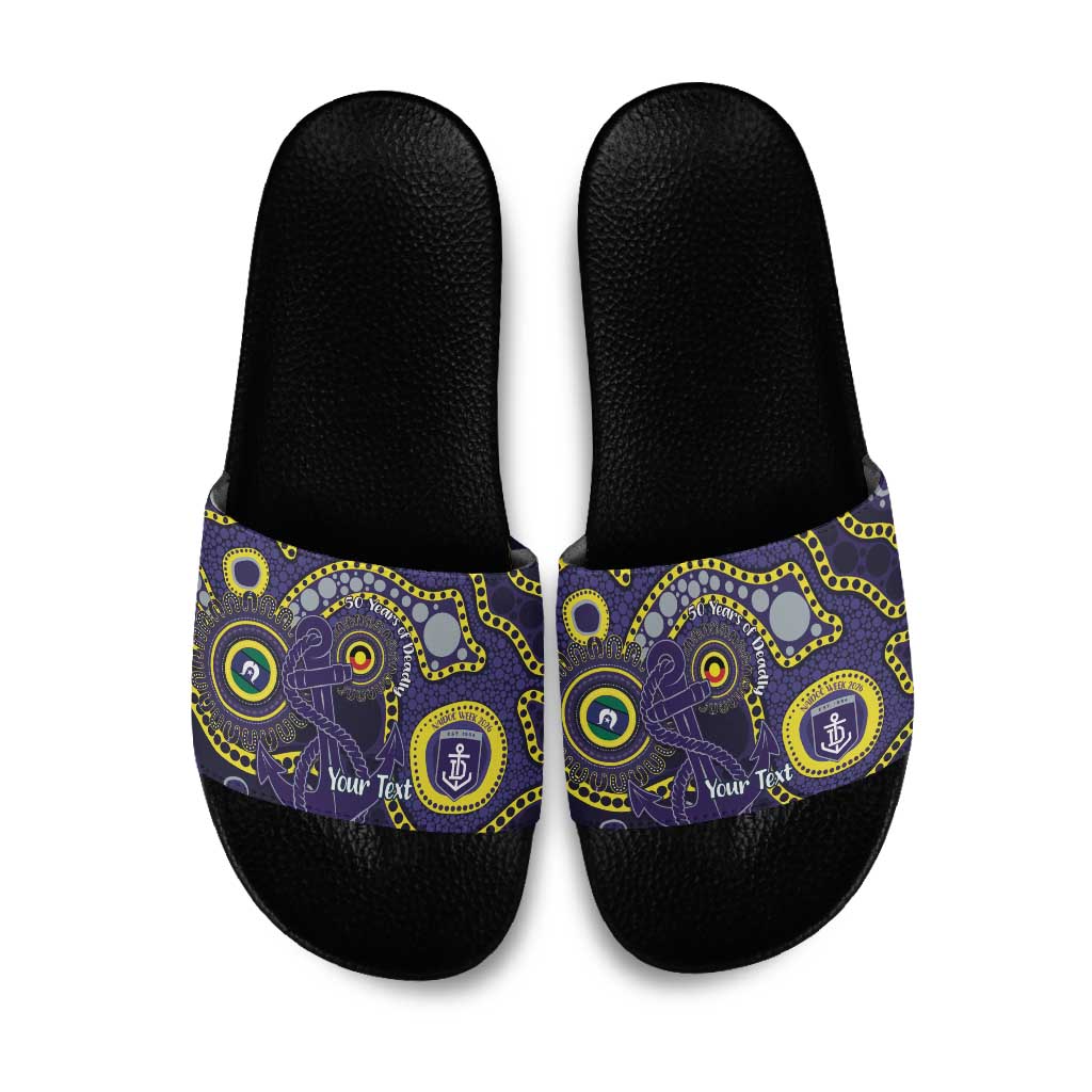 Dockers NAIDOC Week 2026 Personalised Slide Sandals 50 Years of Deadly Aboriginal Art