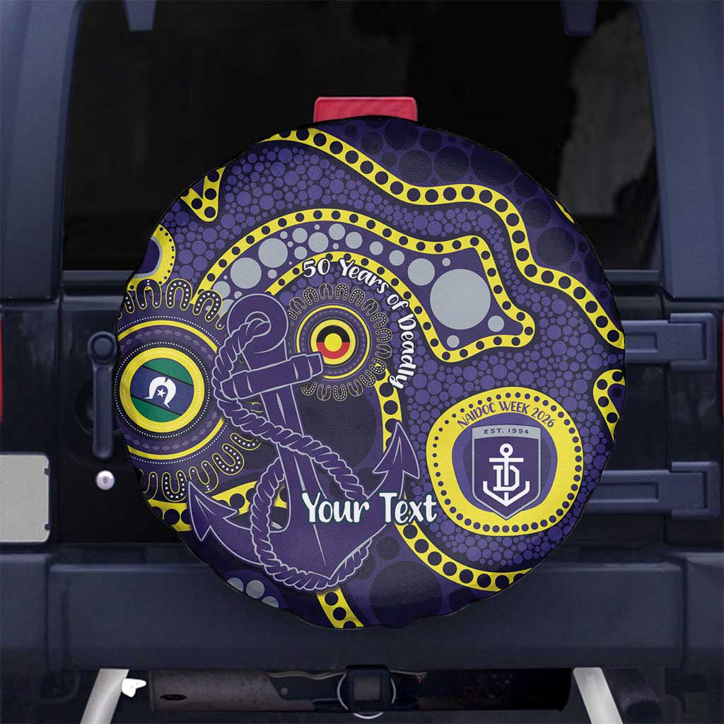 Dockers NAIDOC Week 2026 Personalised Spare Tire Cover 50 Years of Deadly Aboriginal Art