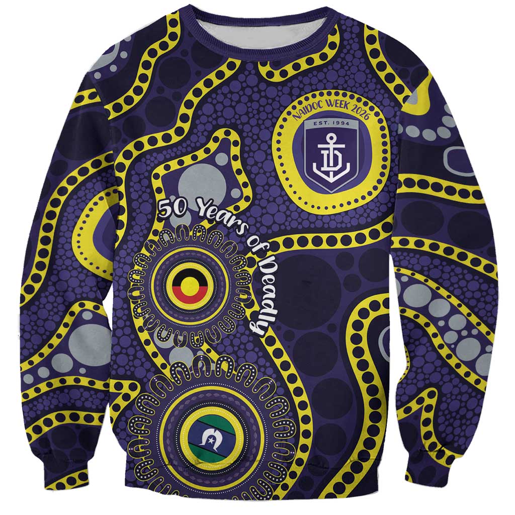 Dockers NAIDOC Week 2026 Personalised Sweatshirt 50 Years of Deadly Aboriginal Art