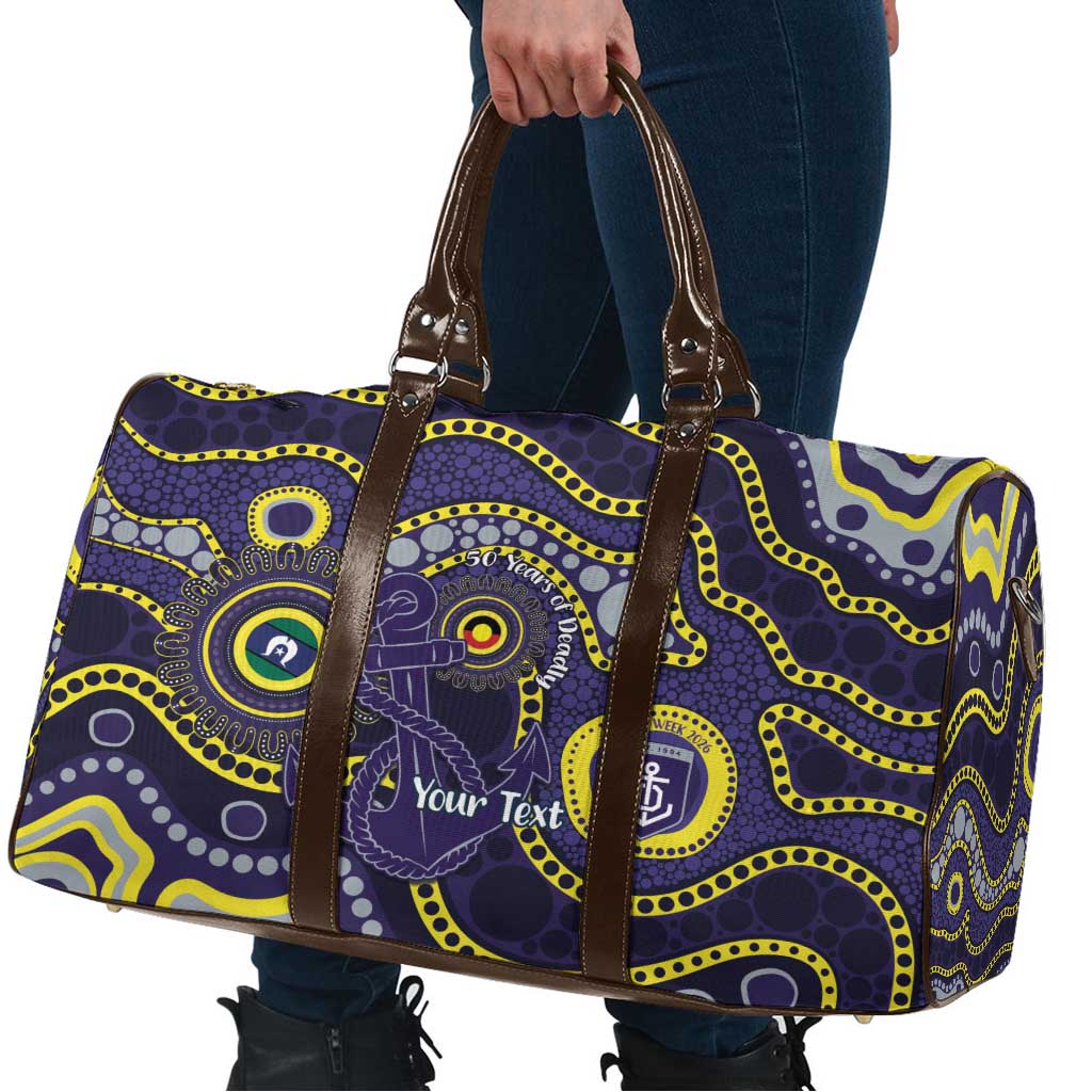 Dockers NAIDOC Week 2026 Personalised Travel Bag 50 Years of Deadly Aboriginal Art