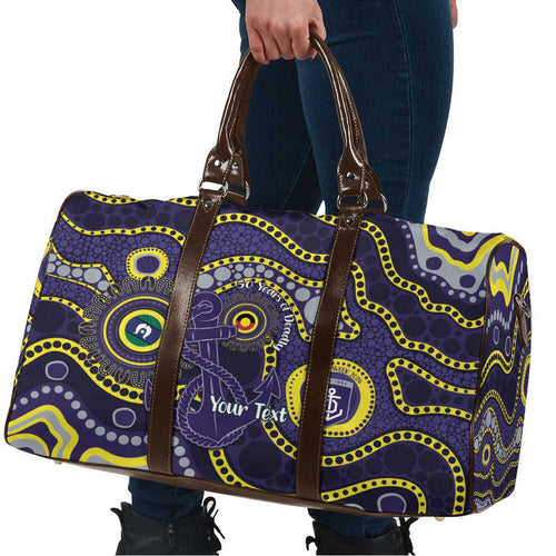 Dockers NAIDOC Week 2026 Personalised Travel Bag 50 Years of Deadly Aboriginal Art