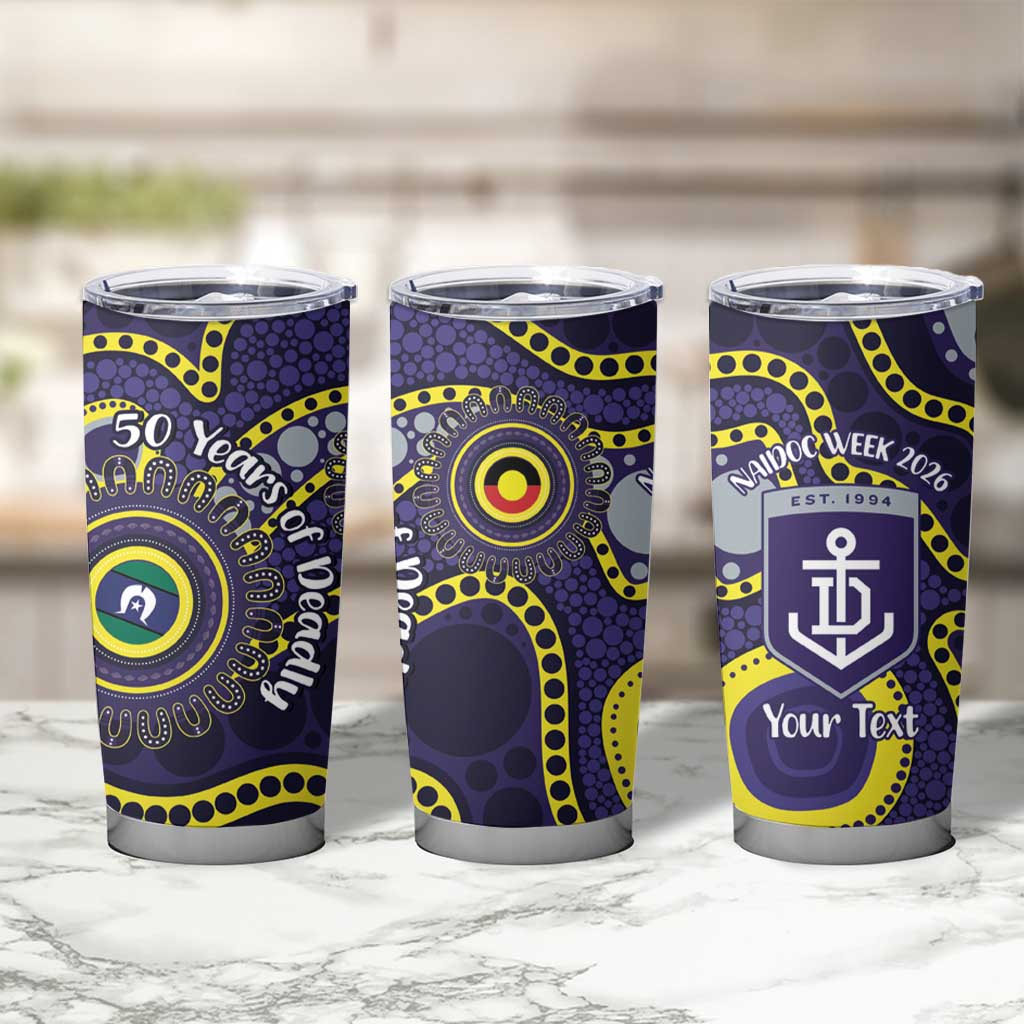 Dockers NAIDOC Week 2026 Personalised Tumbler Cup 50 Years of Deadly Aboriginal Art