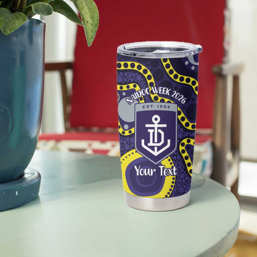 Dockers NAIDOC Week 2026 Personalised Tumbler Cup 50 Years of Deadly Aboriginal Art