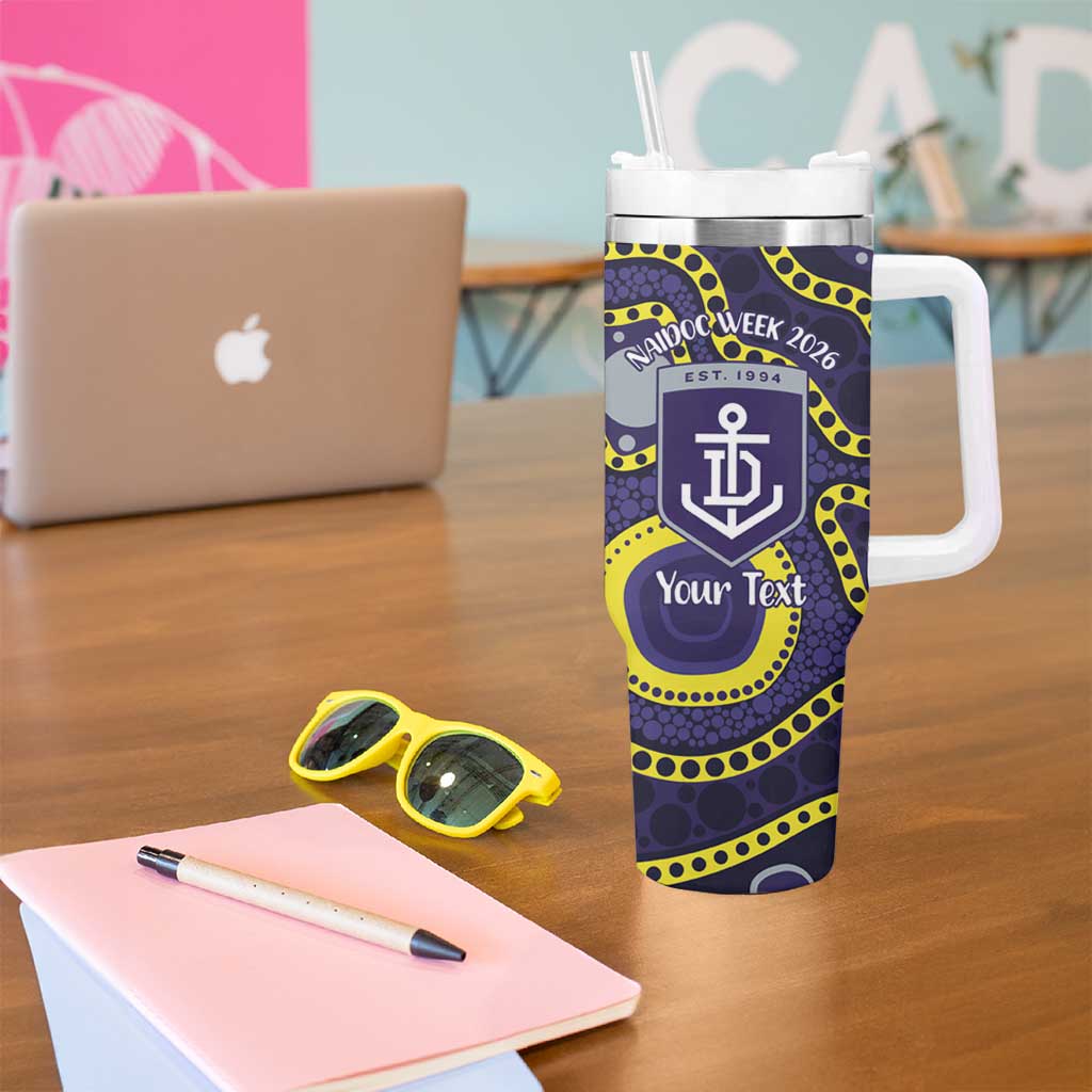 Dockers NAIDOC Week 2026 Personalised Tumbler With Handle 50 Years of Deadly Aboriginal Art