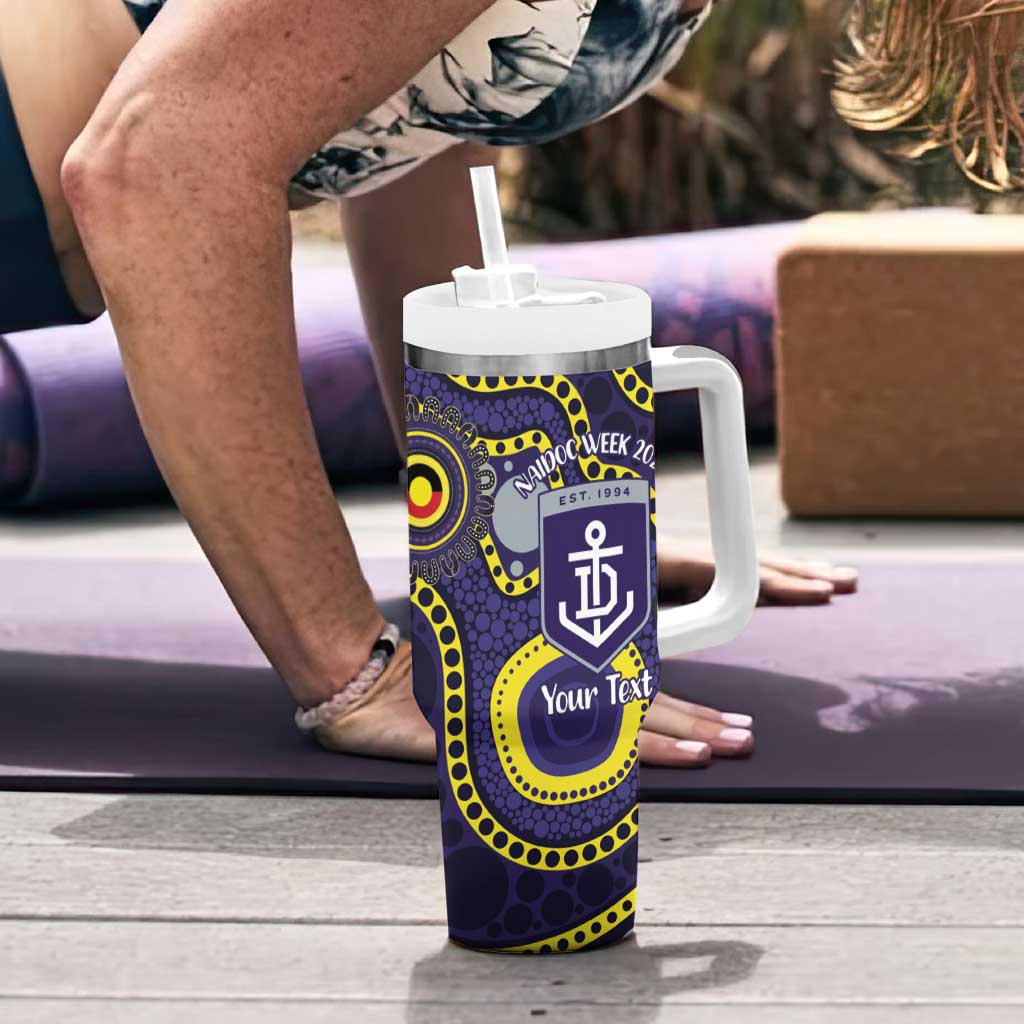 Dockers NAIDOC Week 2026 Personalised Tumbler With Handle 50 Years of Deadly Aboriginal Art