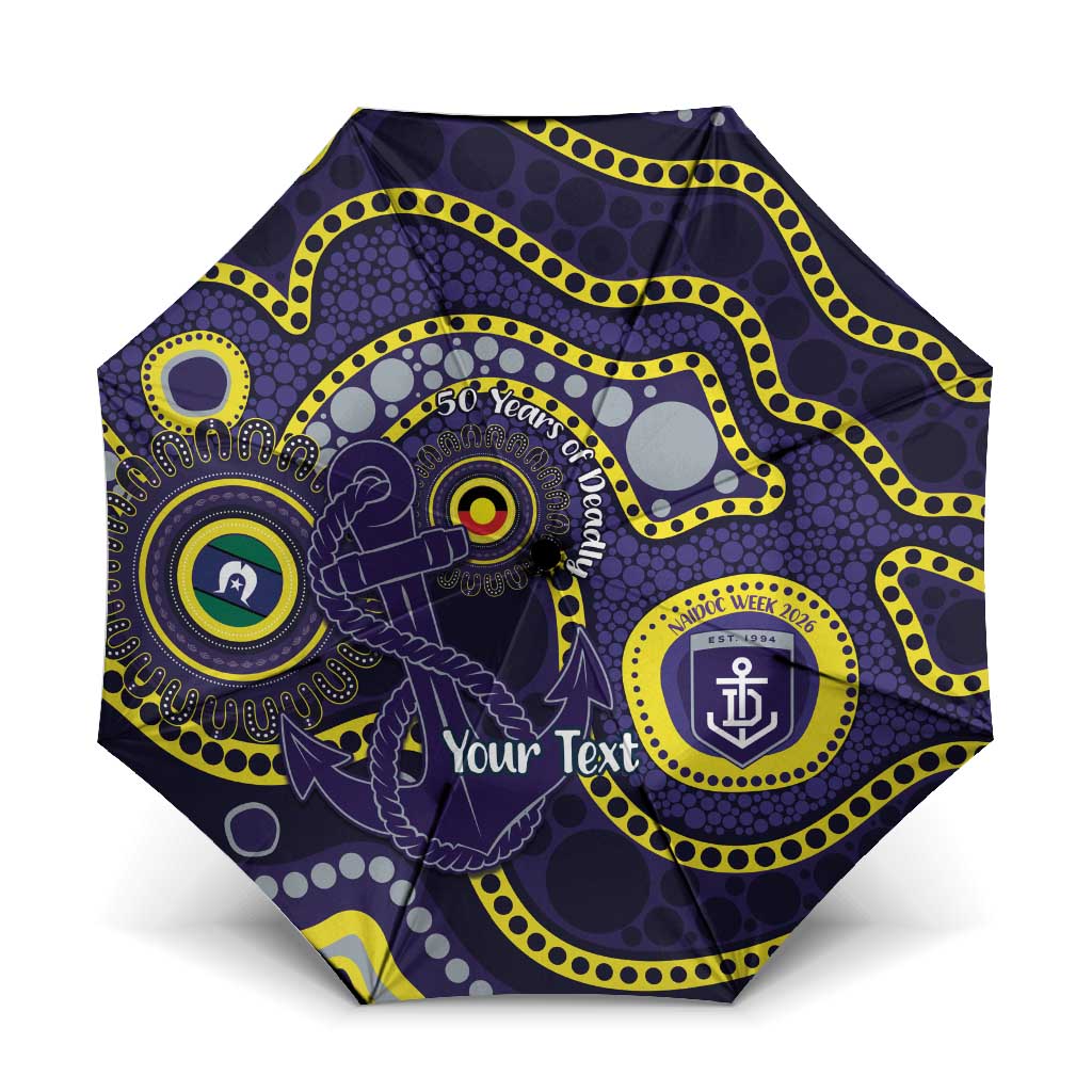 Dockers NAIDOC Week 2026 Personalised Umbrella 50 Years of Deadly Aboriginal Art