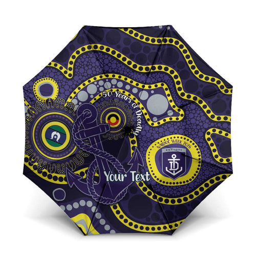 Dockers NAIDOC Week 2026 Personalised Umbrella 50 Years of Deadly Aboriginal Art
