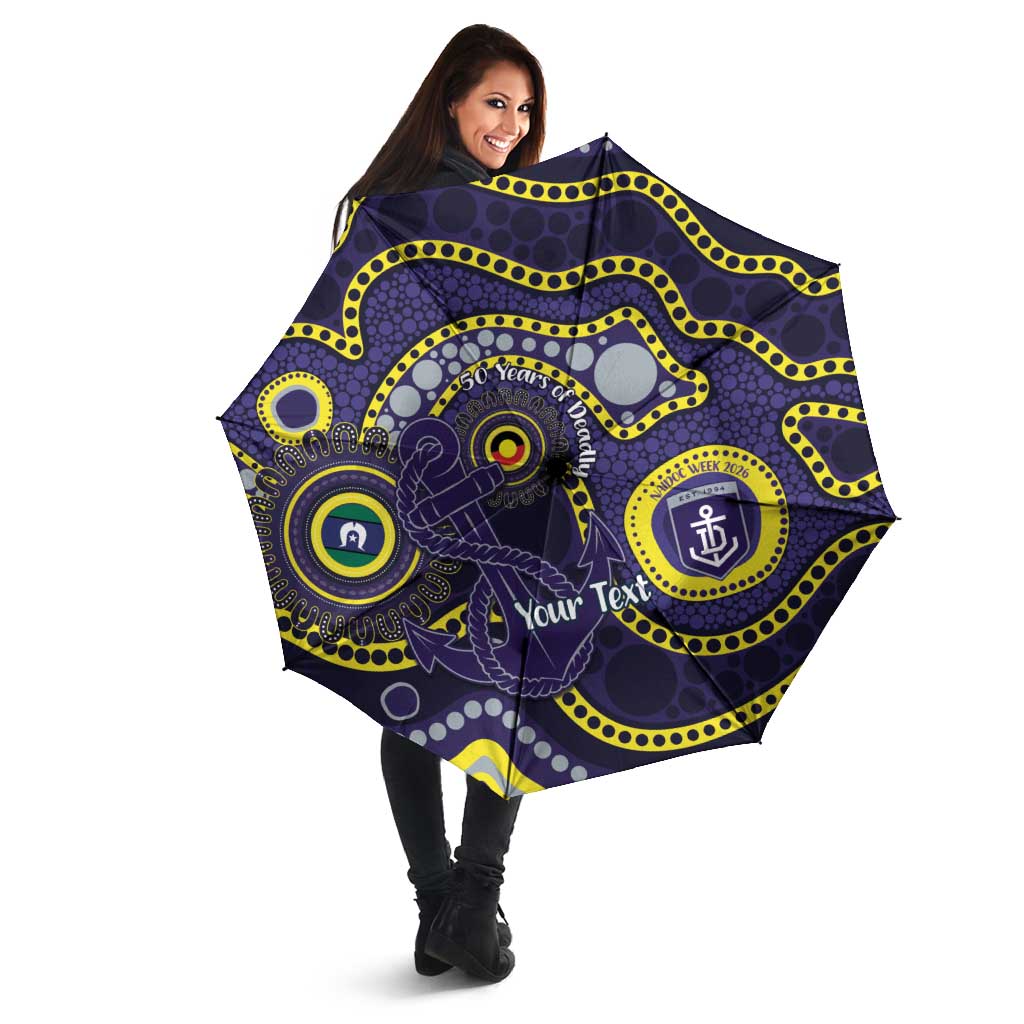 Dockers NAIDOC Week 2026 Personalised Umbrella 50 Years of Deadly Aboriginal Art