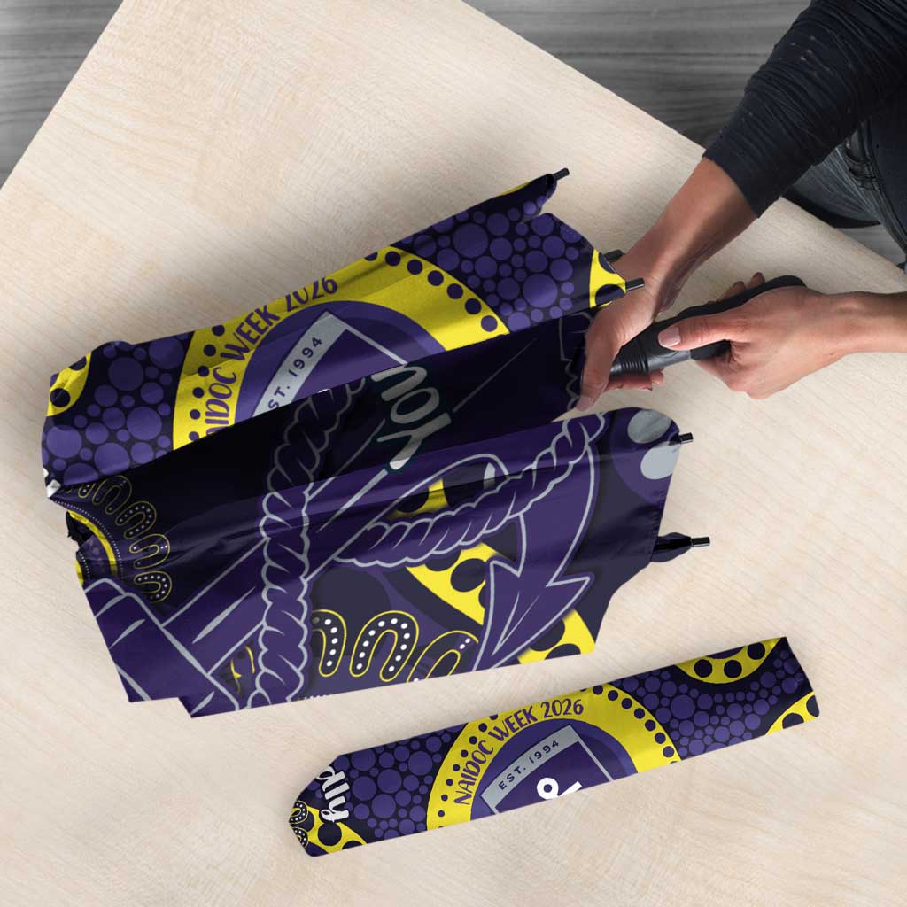 Dockers NAIDOC Week 2026 Personalised Umbrella 50 Years of Deadly Aboriginal Art