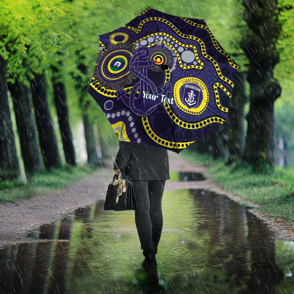 Dockers NAIDOC Week 2026 Personalised Umbrella 50 Years of Deadly Aboriginal Art