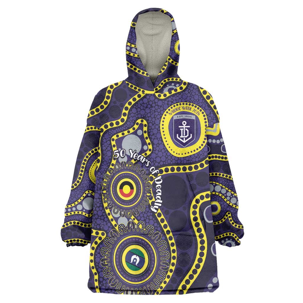 Dockers NAIDOC Week 2026 Personalised Wearable Blanket Hoodie 50 Years of Deadly Aboriginal Art