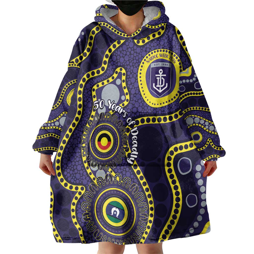 Dockers NAIDOC Week 2026 Personalised Wearable Blanket Hoodie 50 Years of Deadly Aboriginal Art