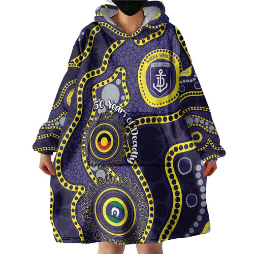 Dockers NAIDOC Week 2026 Personalised Wearable Blanket Hoodie 50 Years of Deadly Aboriginal Art