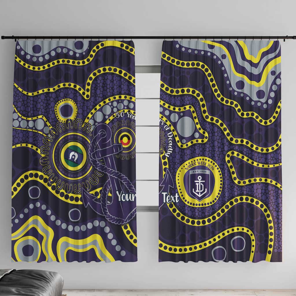 Dockers NAIDOC Week 2026 Personalised Window Curtain 50 Years of Deadly Aboriginal Art