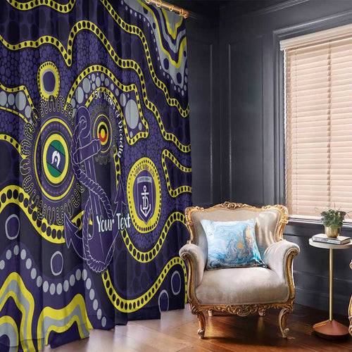 Dockers NAIDOC Week 2026 Personalised Window Curtain 50 Years of Deadly Aboriginal Art