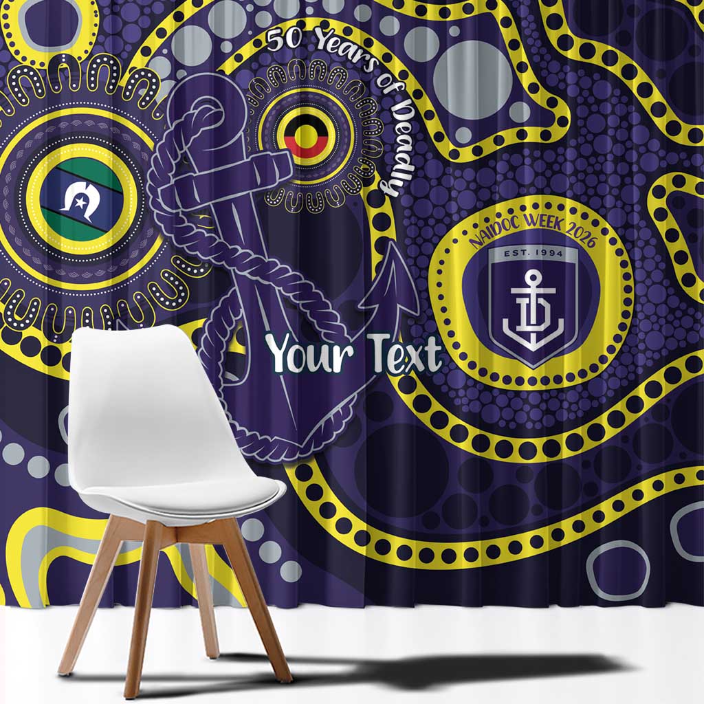 Dockers NAIDOC Week 2026 Personalised Window Curtain 50 Years of Deadly Aboriginal Art