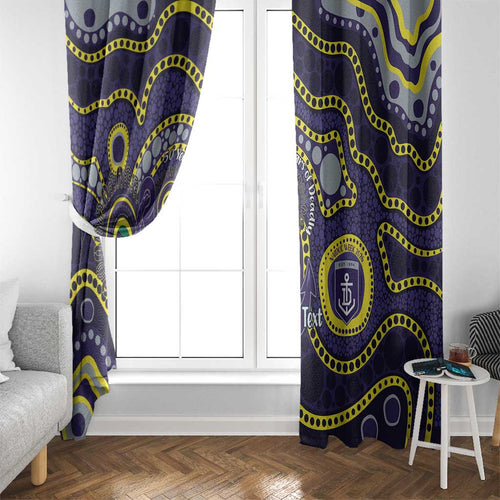 Dockers NAIDOC Week 2026 Personalised Window Curtain 50 Years of Deadly Aboriginal Art