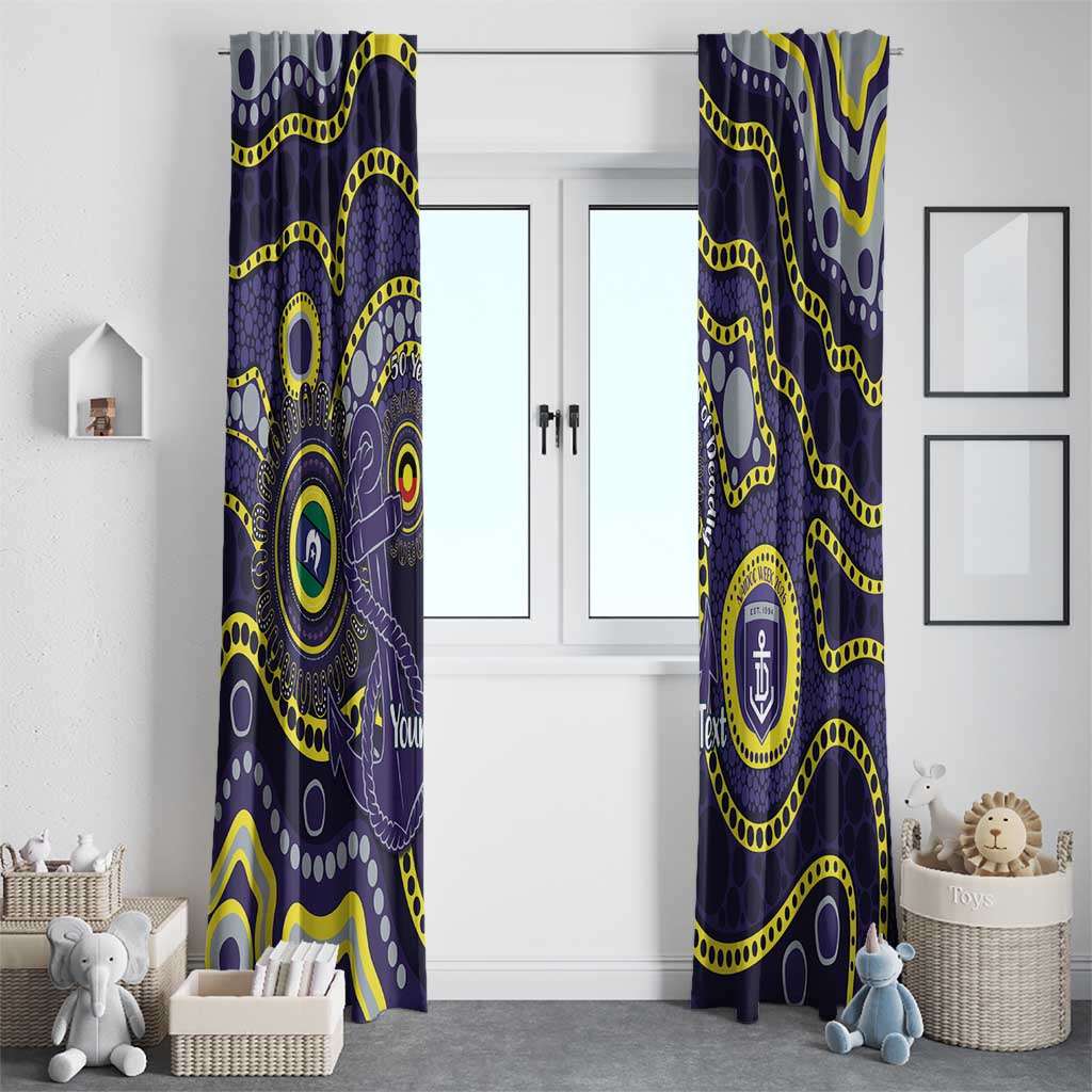 Dockers NAIDOC Week 2026 Personalised Window Curtain 50 Years of Deadly Aboriginal Art
