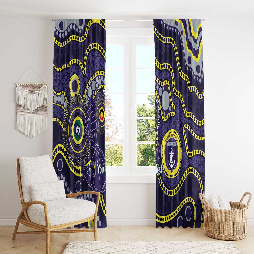 Dockers NAIDOC Week 2026 Personalised Window Curtain 50 Years of Deadly Aboriginal Art