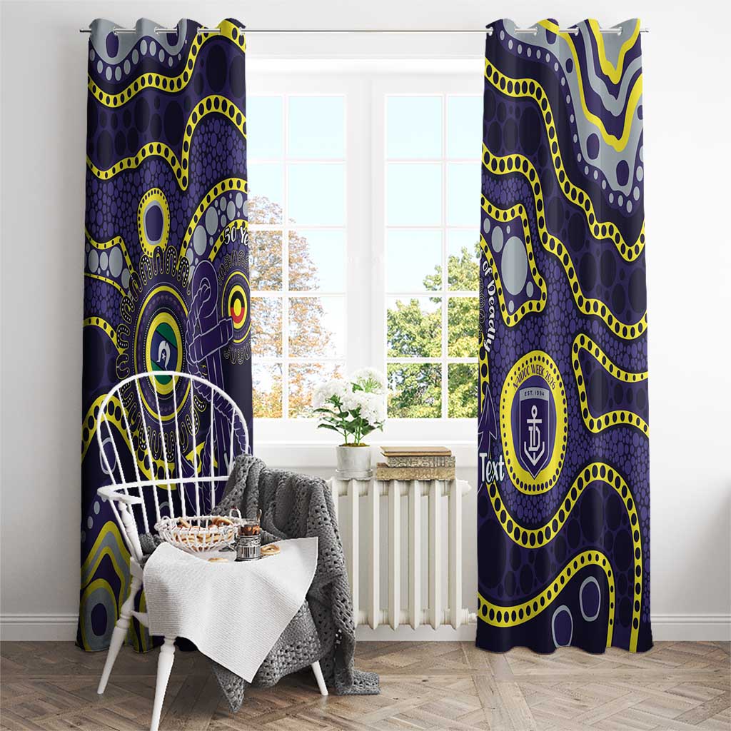 Dockers NAIDOC Week 2026 Personalised Window Curtain 50 Years of Deadly Aboriginal Art