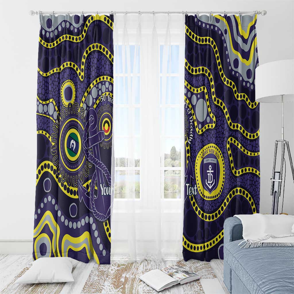 Dockers NAIDOC Week 2026 Personalised Window Curtain 50 Years of Deadly Aboriginal Art