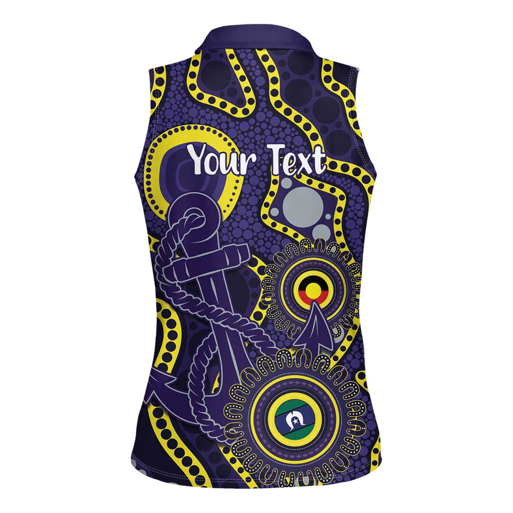 Dockers NAIDOC Week 2026 Personalised Women Sleeveless Polo Shirt 50 Years of Deadly Aboriginal Art
