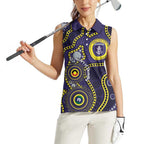 Dockers NAIDOC Week 2026 Personalised Women Sleeveless Polo Shirt 50 Years of Deadly Aboriginal Art