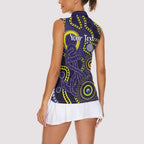 Dockers NAIDOC Week 2026 Personalised Women Sleeveless Polo Shirt 50 Years of Deadly Aboriginal Art