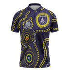 Dockers NAIDOC Week 2026 Personalised Zipper Polo Shirt 50 Years of Deadly Aboriginal Art
