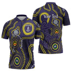 Dockers NAIDOC Week 2026 Personalised Zipper Polo Shirt 50 Years of Deadly Aboriginal Art